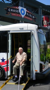 Marvin Rochelle, a longtime customer of Valley Metro Dial-A-Ride, was on-board to offer his observations and comments as a passenger with disabilities.