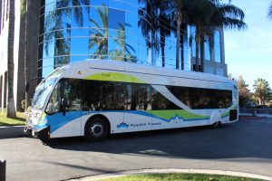 The San Gabriel Valley agency repainted 56 older buses with new livery to showcase its commitment to the environment and sustainable operations.