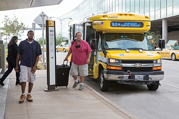 DART’s fleet of smaller ARBOC low-floor buses complements its level-customer boarding initiative found throughout both the DART light-rail and fixed route bus network.  