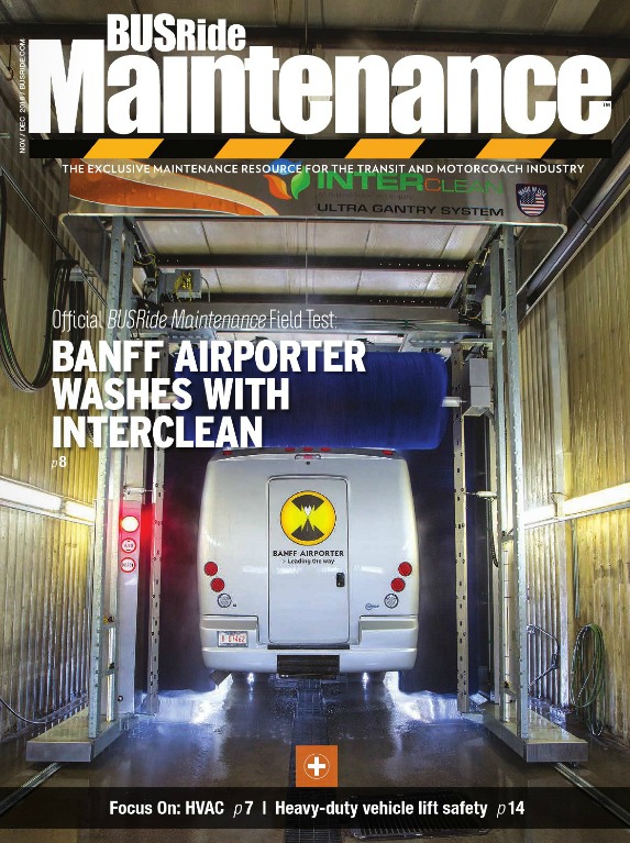 Banff Airporter washes with Interclean