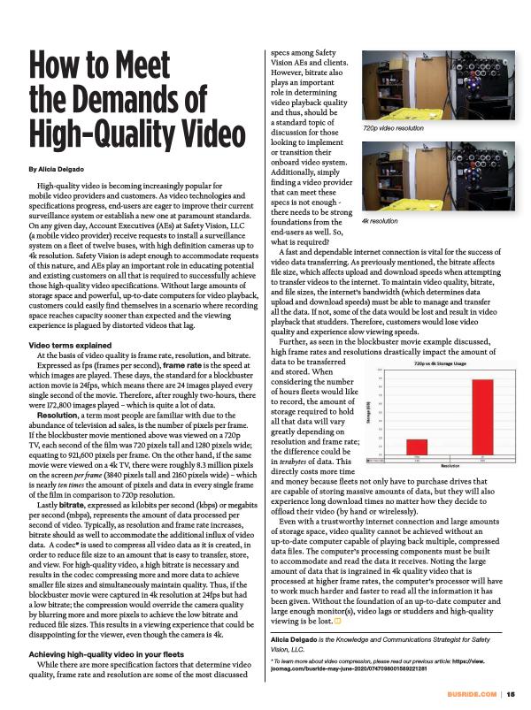How to Meet the Demands of High Quality Video